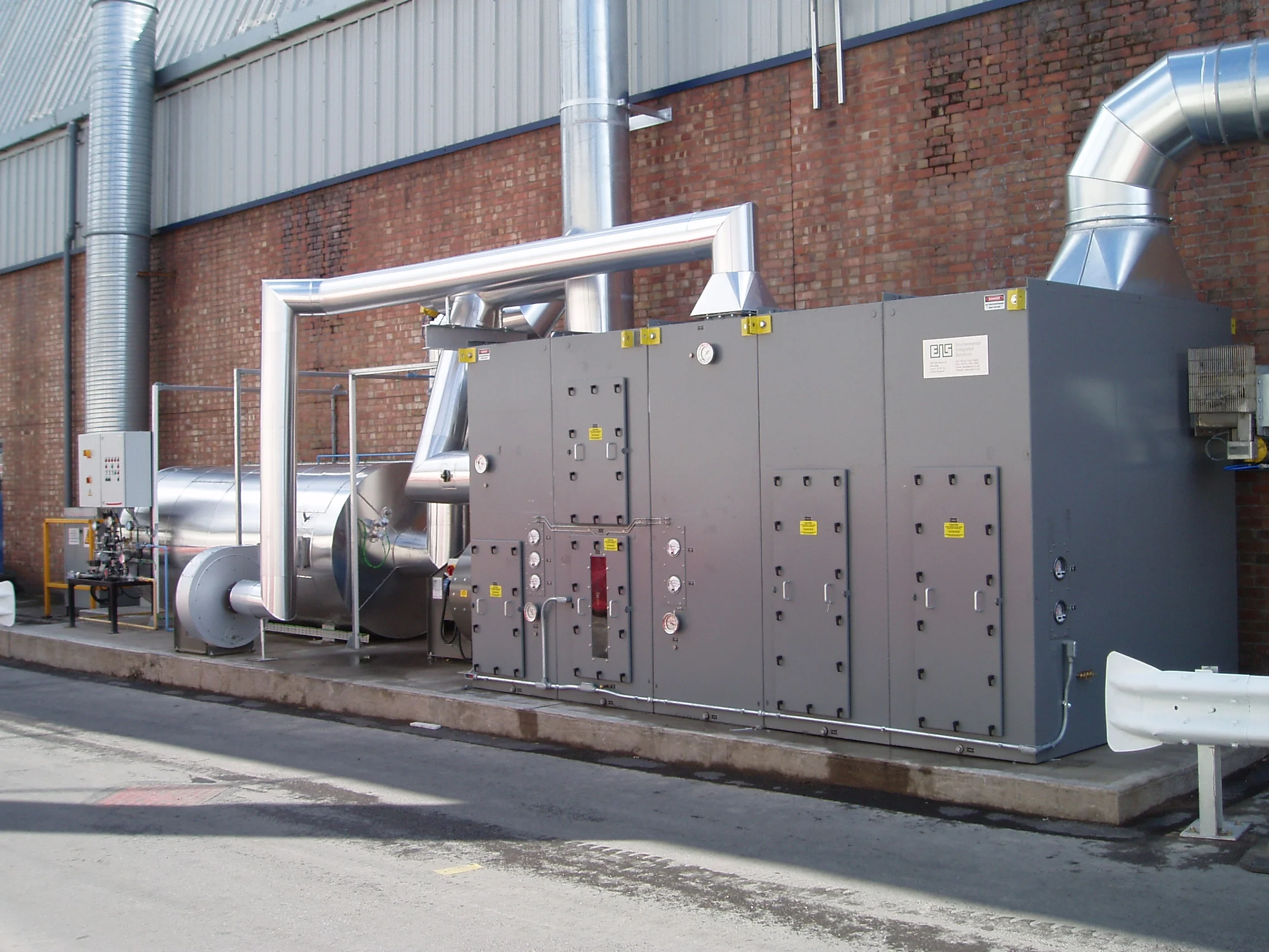Concentrator systems installed exterior of building.
