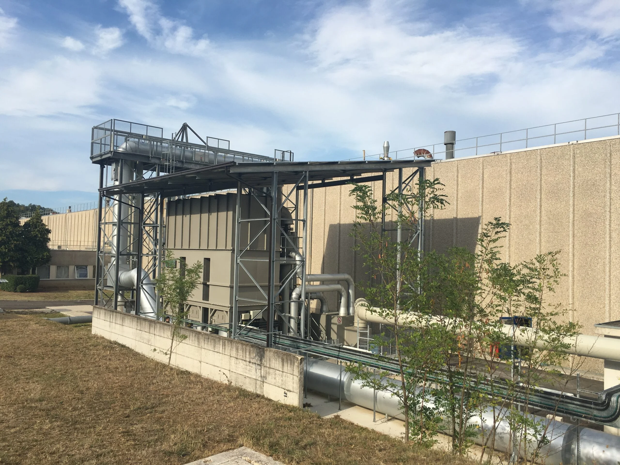 catalytic oxidizer installed at wastewater facility.