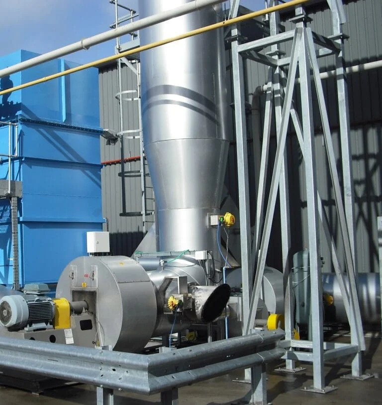 Direct Fired Thermal Oxidizer installed at industrial plant.