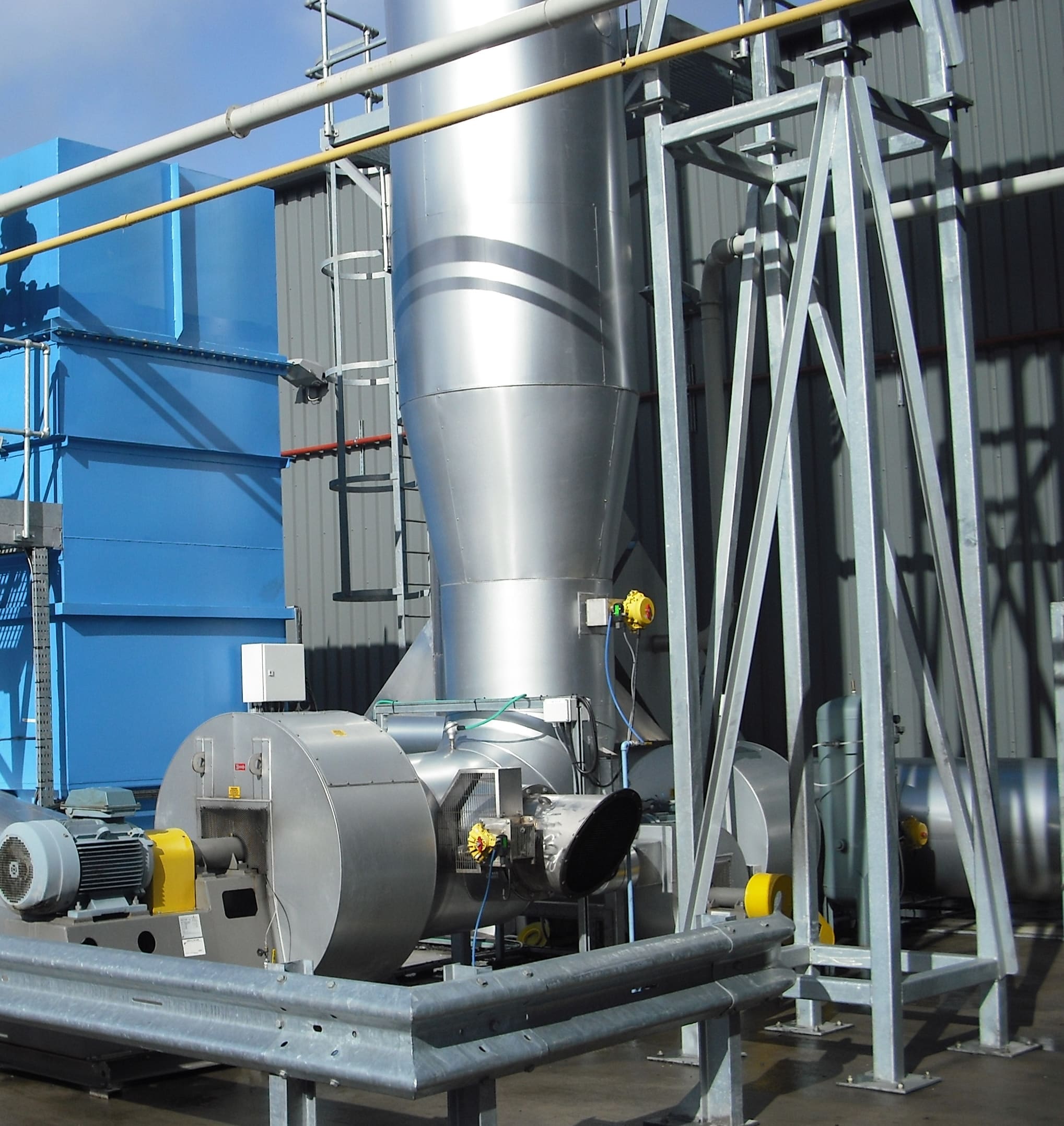 Direct Fired Thermal Oxidizer installed at industrial plant.